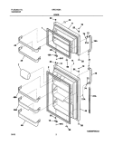 DOOR Diagram and Parts List for GRT21G6AQ2  Gibson Refrigerator