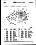 SHELVES AND SUPPORTS Diagram and Parts List for UFL2483CW7  Frigidaire Freezer