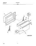 DOOR Diagram and Parts List for TEF240PHW2  Tappan Range