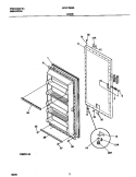 DOOR Diagram and Parts List for GFU17M4GW1  Gibson Freezer