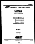 COVER Diagram and Parts List for AL06A5EYA  Gibson Air Conditioner