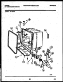 TUB AND FRAME PARTS Diagram and Parts List for 61-1042-10-00  Tappan Dishwasher