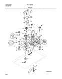BURNER Diagram and Parts List for PLCF489CCC  Frigidaire Range