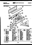 BACKGUARD Diagram and Parts List for RG36BNW1  Frigidaire Range