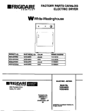 COVER Diagram and Parts List for WDE436RBW2  Frigidaire Dryer