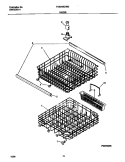 RACK Diagram and Parts List for FDB345CHS0  Frigidaire Dishwasher