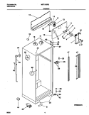 CABINET Diagram and Parts List for MRT18GRGW2  Frigidaire Refrigerator
