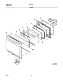 DOOR Diagram and Parts List for FGFL77ABB  Frigidaire Range