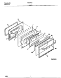 DOOR Diagram and Parts List for FEF378CESA  Frigidaire Range