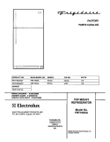 COVER Diagram and Parts List for FRT18G5AW7  Frigidaire Refrigerator