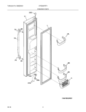 FREEZER DOOR Diagram and Parts List for LPHS2687KF4  Frigidaire Refrigerator