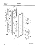 FREEZER DOOR Diagram and Parts List for FRS26H5ASB0  Frigidaire Refrigerator