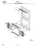 WINDOW MOUNTING PARTS Diagram and Parts List for WAC083W7A5  Frigidaire Air Conditioner