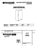 COVER Diagram and Parts List for MFU21M3BW4  Frigidaire Freezer