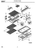 SHELVES, CONTROLS, DIVIDER, MULLION Diagram and Parts List for FRT13CRBD1  Frigidaire Refrigerator