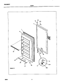 DOOR Diagram and Parts List for MFU14D2GW0  Frigidaire Freezer