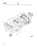DOOR Diagram and Parts List for FEF379ACB  Frigidaire Range