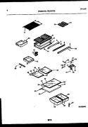 SHELVES AND SUPPORTS Diagram and Parts List for FPGS18TSLW0  Frigidaire Refrigerator