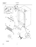 CABINET Diagram and Parts List for UL2100CA2  Electrolux Freezer