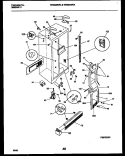 CABINET PARTS Diagram and Parts List for WRS24WRAW1  Frigidaire Refrigerator