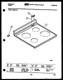 COOKTOP PARTS Diagram and Parts List for RS33BFL2  Frigidaire Range