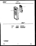 CONTROL PANEL Diagram and Parts List for 56-9402-10-11  Tappan Microwave