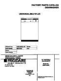 COVER Diagram and Parts List for MDB124BHS0  Frigidaire Dishwasher