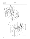 DOOR Diagram and Parts List for GLED388DQA  Frigidaire Range