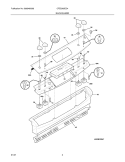 BACKGUARD Diagram and Parts List for CFES365EC4  Frigidaire Range
