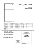 COVER Diagram and Parts List for PLRT217TAB1  Frigidaire Refrigerator