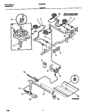 BURNER Diagram and Parts List for TGF334WFSC  Tappan Range