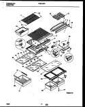 SHELVES AND SUPPORTS Diagram and Parts List for FPGC18TAL3  Frigidaire Refrigerator