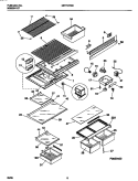SHELVES, CONTROLS, DIVIDER, MULLION Diagram and Parts List for MRT19TNBD2  Uni Refrigerator