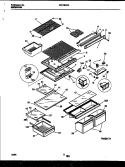 SHELVES AND SUPPORTS Diagram and Parts List for FRT18PRAW0  Frigidaire Refrigerator