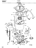 MOTOR / TUB Diagram and Parts List for FLXE52RBT6  Frigidaire Washer Dryer Combo