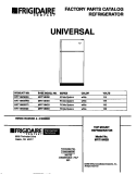 COVER Diagram and Parts List for MRT18NSBD0  Frigidaire Refrigerator