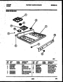 COOKTOP PARTS Diagram and Parts List for 30-3982-23-01  Tappan Range