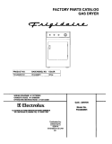 COVER Diagram and Parts List for FDGS69RHW1  Frigidaire Dryer