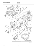 ICE MAKER Diagram and Parts List for FRT21LR7AQ8  Frigidaire Refrigerator