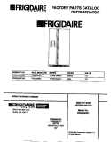 COVER Diagram and Parts List for FRS22WRCW3  Frigidaire Refrigerator