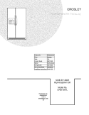COVER Diagram and Parts List for CRSH267LS4  Frigidaire Refrigerator