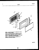 DOOR PARTS Diagram and Parts List for 56-5462-10-01  Tappan Microwave