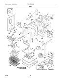 BODY Diagram and Parts List for PLEFMZ99GCE  Frigidaire Range