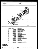 DOOR PARTS Diagram and Parts List for 31-2862-00-01  Tappan Range
