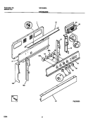 BACKGUARD Diagram and Parts List for WEF352BAWA  Frigidaire Range