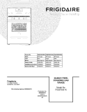 COVER Diagram and Parts List for FGGF3031KWG  Frigidaire Range