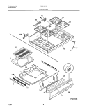 TOP / DRAWER Diagram and Parts List for FGF316WGSJ  Frigidaire Range