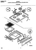 TOP / DRAWER Diagram and Parts List for MGF303PGDD  Frigidaire Range