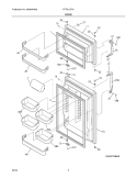 DOOR Diagram and Parts List for FRT21LR7AQ9  Frigidaire Refrigerator