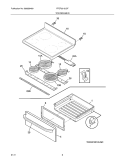 TOP/DRAWER Diagram and Parts List for FFEF3012LSF  Frigidaire Range